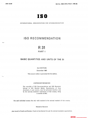 ISO/R 31:1965 PDF