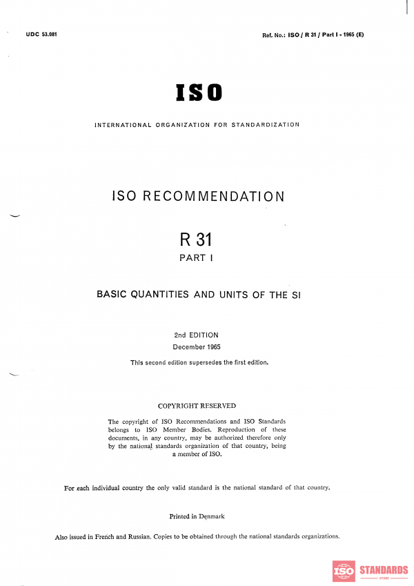 ISO/R 31:1965 PDF