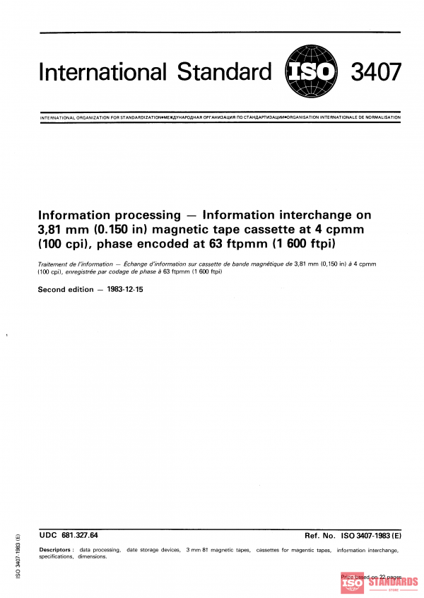 ISO 3407:1983 PDF