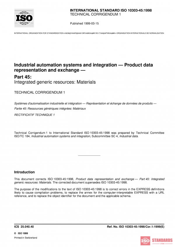 ISO 10303-45:1998/Cor 1:1999 PDF