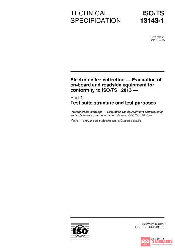 ISO/TS 13143-1:2011 PDF