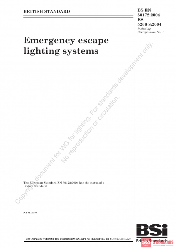 BS EN 50172 WG:2004 PDF