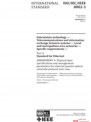 ISO/IEC/IEEE 8802-3:2017/Amd 6:2018 PDF