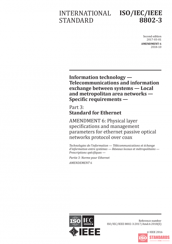 ISO/IEC/IEEE 8802-3:2017/Amd 6:2018 PDF
