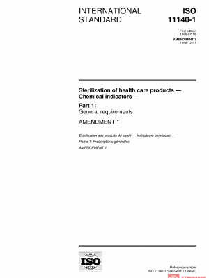ISO 11140-1:1995/Amd 1:1998 PDF