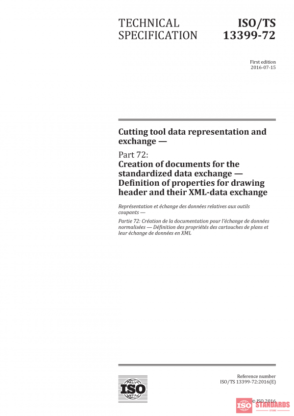 ISO/TS 13399-72:2016 PDF