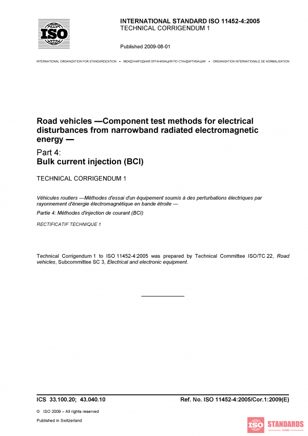 ISO 11452-4:2005/Cor 1:2009 PDF