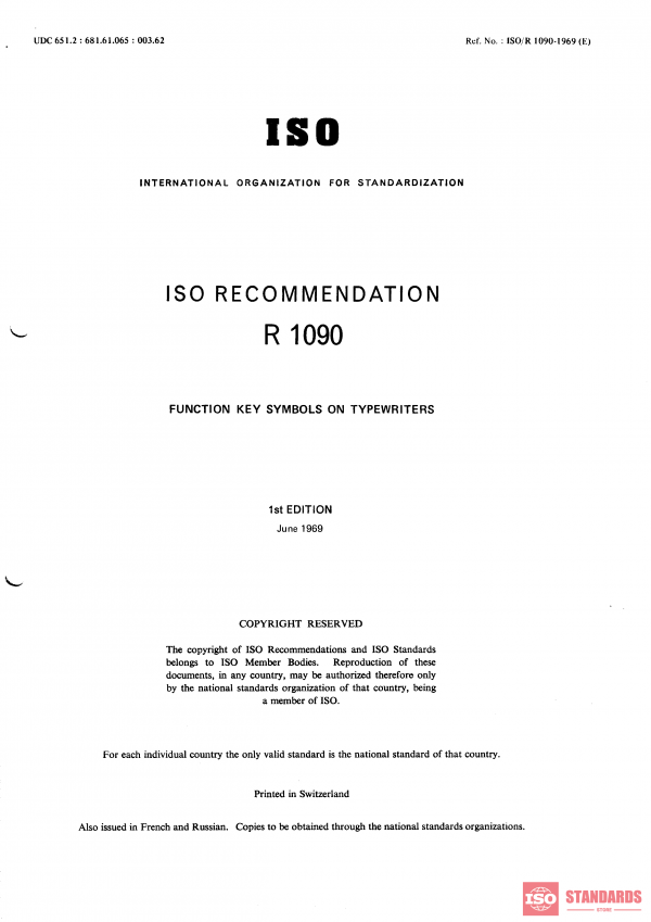 ISO/R 1090:1969 PDF