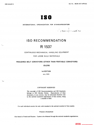 ISO/R 1537:1970 PDF