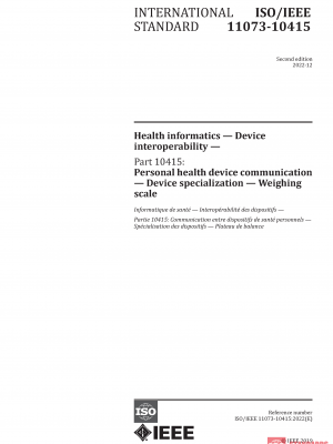 ISO/IEEE 11073-10415:2022 PDF