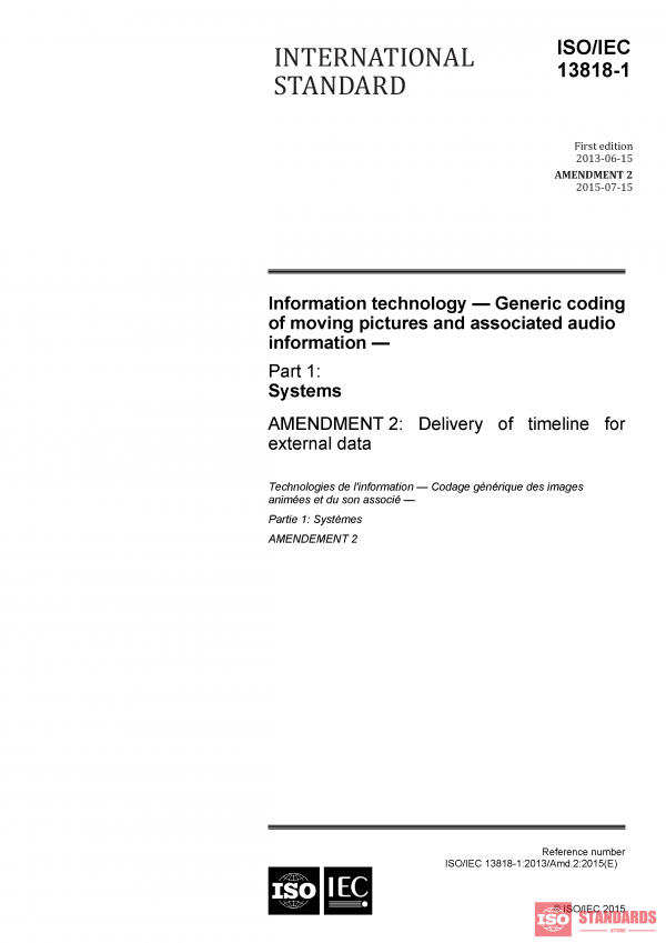 ISO/IEC 13818-1:2015/FDAmd 2 PDF