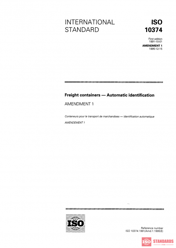 ISO 10374:1991/Amd 1:1995 PDF