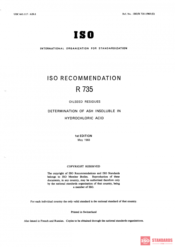 ISO/R 735:1968 PDF