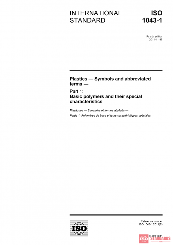 ISO 1043-1:2011 PDF