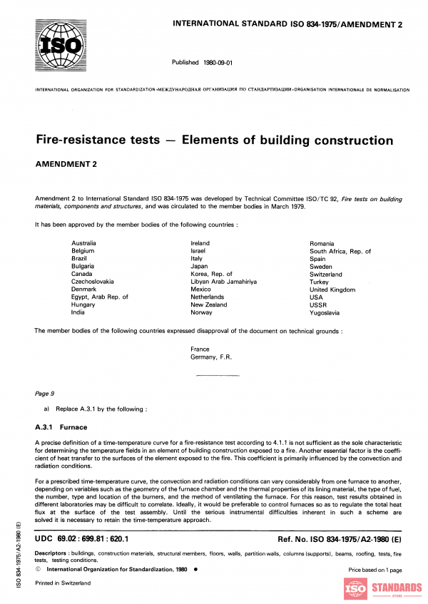 ISO 834:1975/Amd 2:1980 PDF