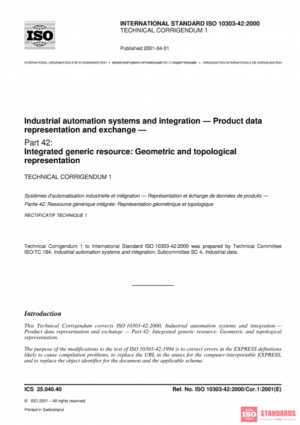 ISO 10303-42:2000/Cor 1:2001 PDF