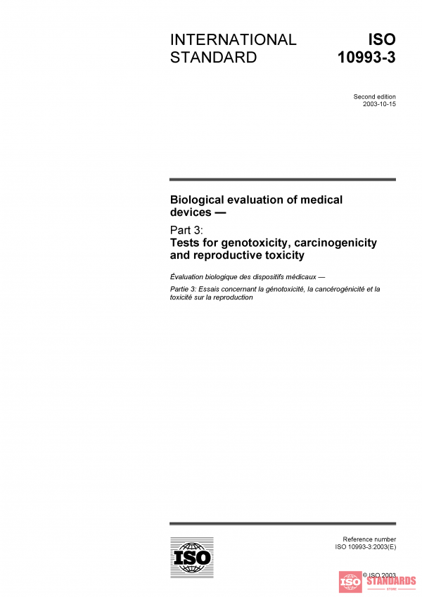 ISO 10993-3:2003 PDF