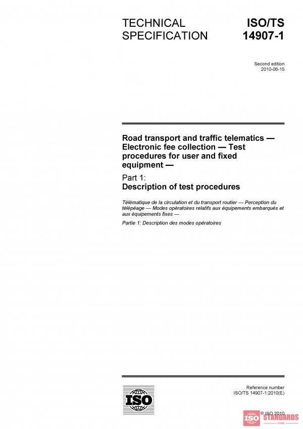 ISO/TS 14907-1:2010 PDF