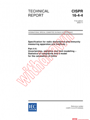 CISPR TR 16-4-4:2003 PDF