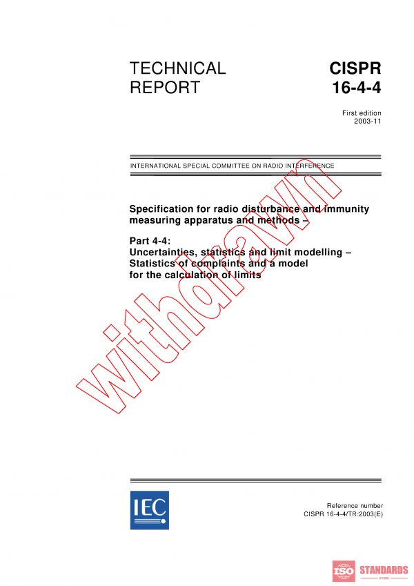 CISPR TR 16-4-4:2003 PDF