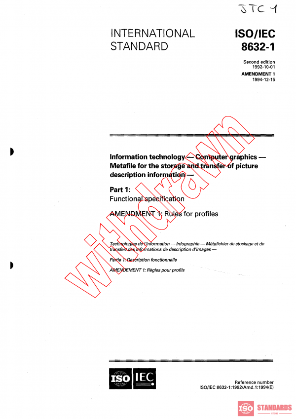 ISO/IEC 8632-1:1999/AMD1:1992 PDF