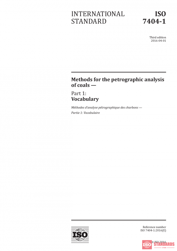 ISO 7404-1:2016 PDF