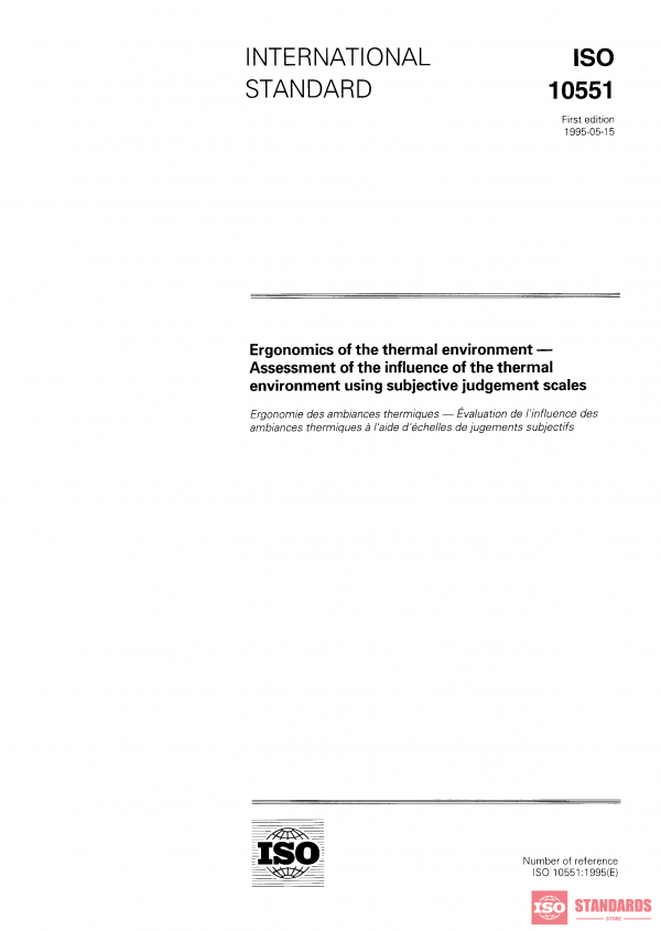 ISO 10551:1995 PDF