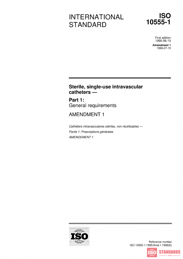 ISO 10555-1:1995/Amd 1:1999 PDF
