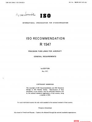 ISO/R 1547:1971 PDF