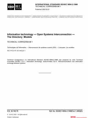 ISO/IEC 9594-2:1998/Cor 1:2002 PDF