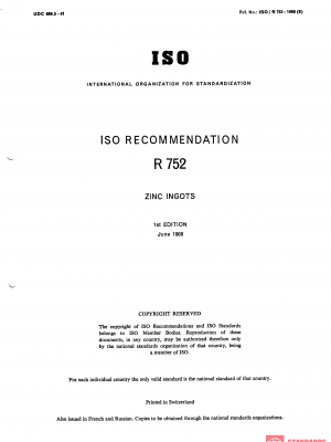 ISO/R 752:1968 PDF