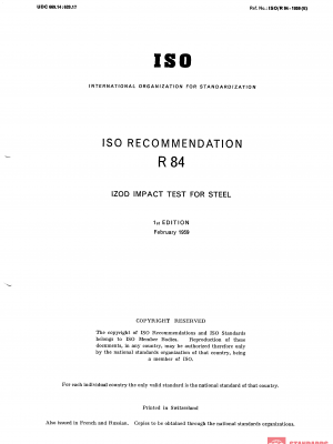 ISO/R 84:1959 PDF