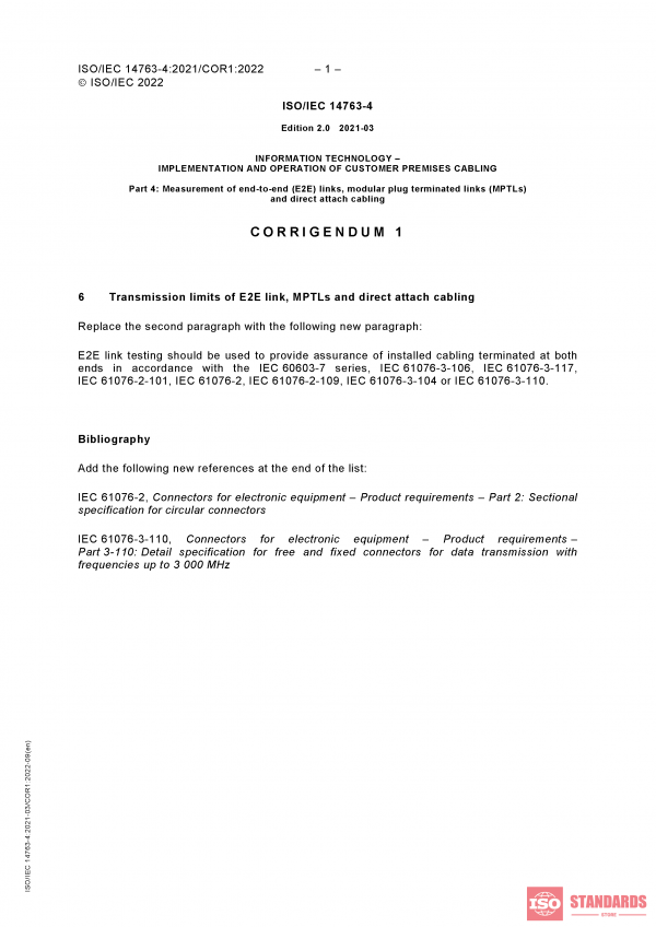 ISO/IEC 14763-4:2021/Cor 1:2022 PDF