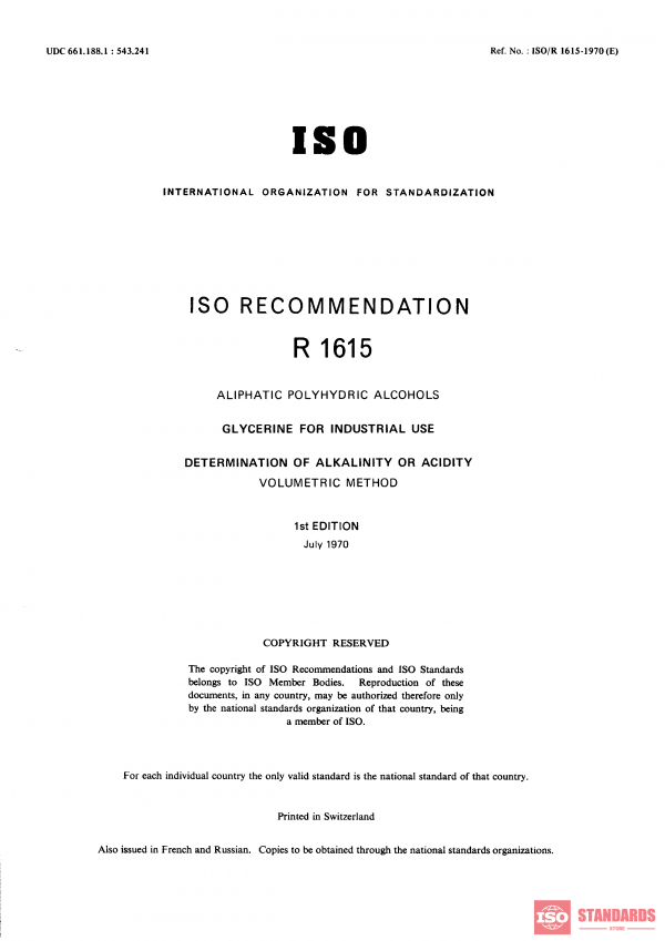 ISO/R 1615:1970 PDF