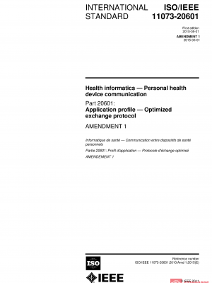 ISO/IEEE 11073-20601:2010/Amd 1:2015 PDF