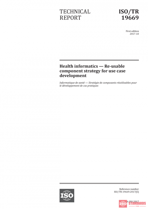 ISO/TR 19669:2017 PDF