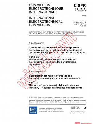 CISPR 16-2-3:2003/AMD1:2005 PDF