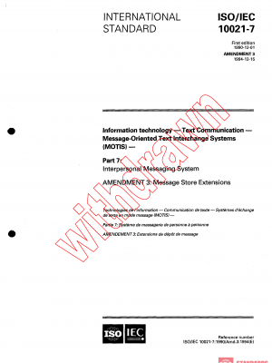 ISO/IEC 10021-7:1990/AMD3:1994 PDF