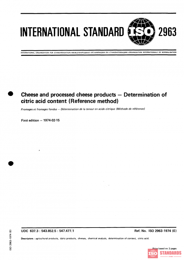 ISO 2963:1974 PDF