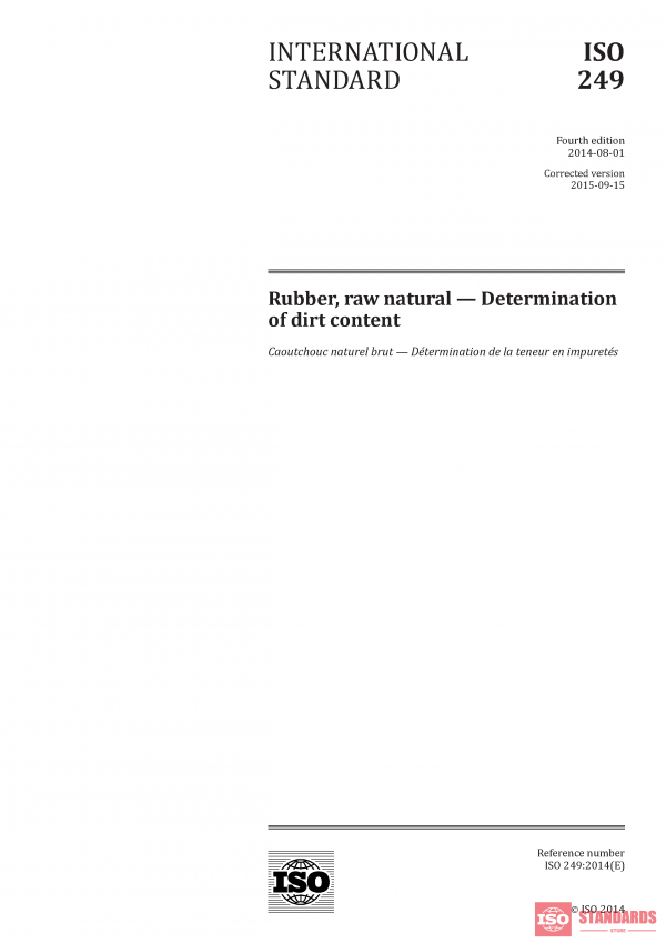 ISO 249:2014 PDF