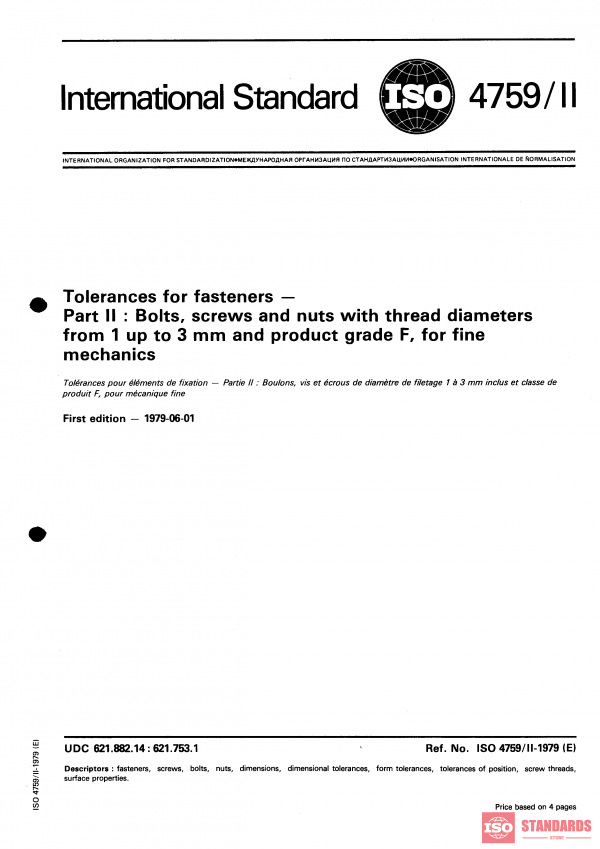 ISO 4759-2:1979 PDF
