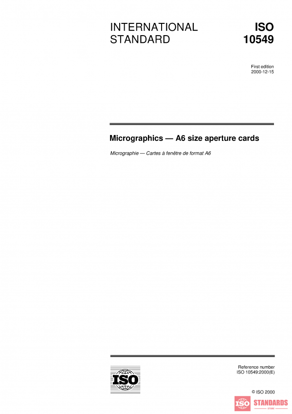 ISO 10549:2000 PDF
