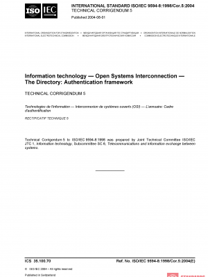ISO/IEC 9594-8:1998/Cor 5:2004 PDF