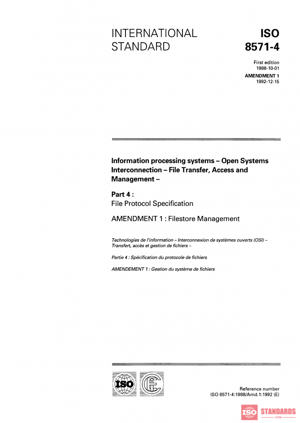 ISO 8571-4:1988/Amd 1:1992 PDF