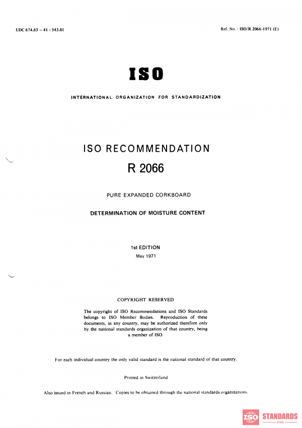 ISO/R 2066:1971 PDF