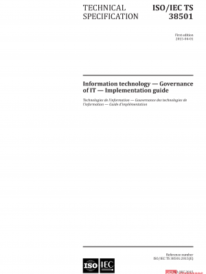 ISO/IEC TS 38501:2015 PDF