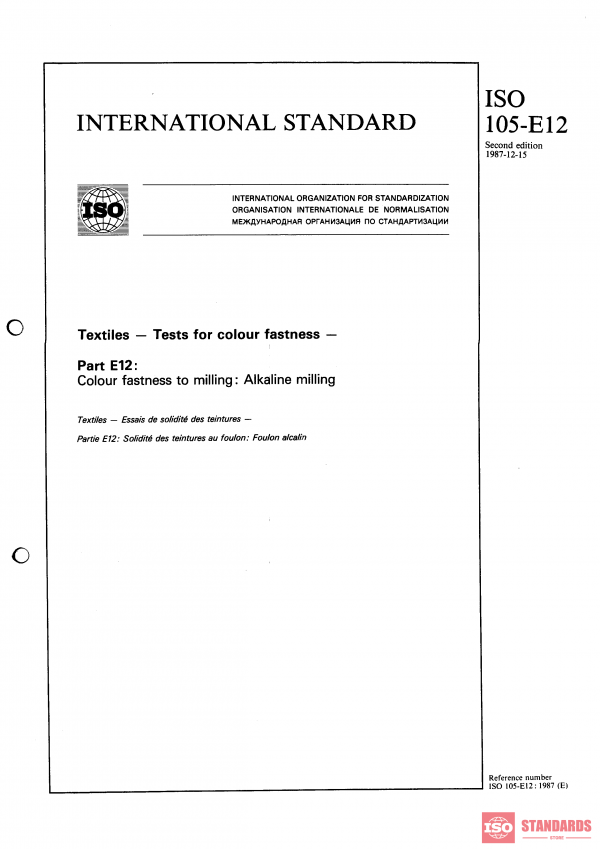 ISO 105-E12:1987 PDF