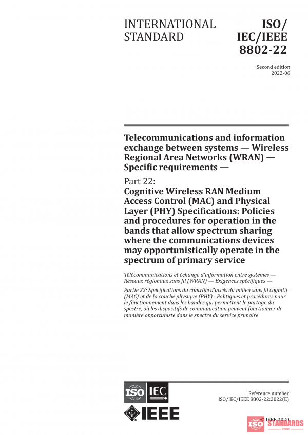 ISO/IEC/IEEE 8802-22:2022 PDF
