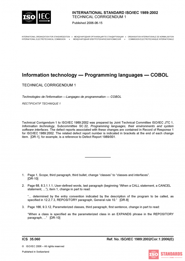 ISO/IEC 1989:2002/Cor 1:2006 PDF