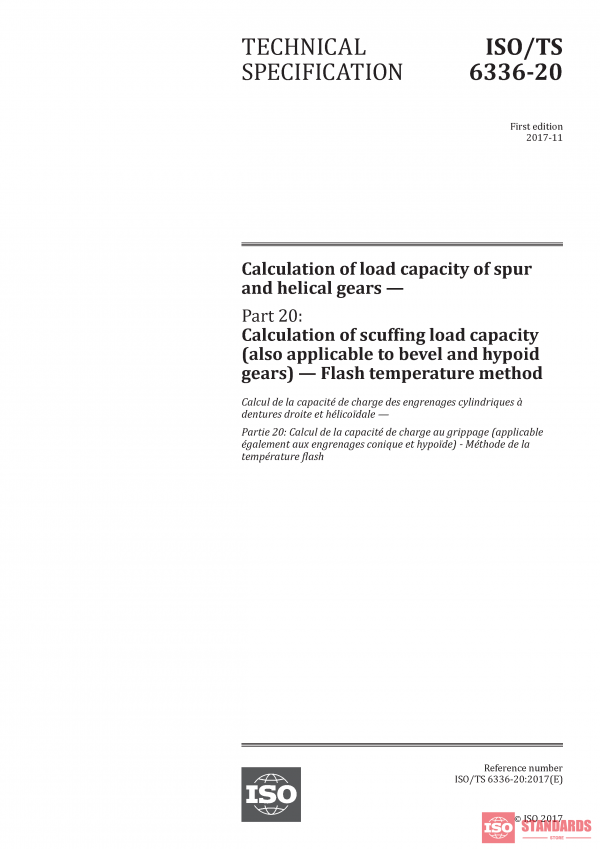 ISO/TS 6336-20:2017 PDF